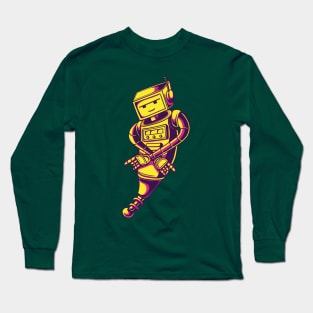 Robot illustration character Long Sleeve T-Shirt